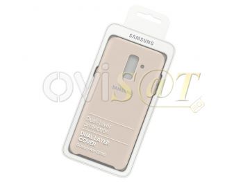 Funda EF-PA605CF de TPU Doble Capa color dorado para Samsung Galaxy A6 Plus 2018, A605G